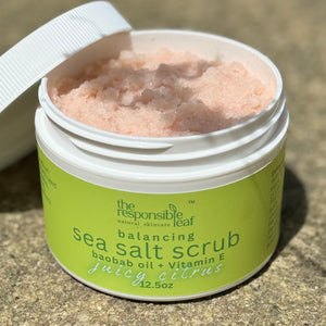 OUT OF STOCK balancing sea salt scrub 12.5oz (juicy citrus)